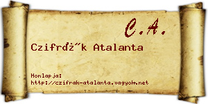 Czifrák Atalanta névjegykártya